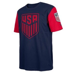 Men's USMNT 5th & Ocean by New Era Navy Athleisure Heavy Jersey T-Shirt Size L